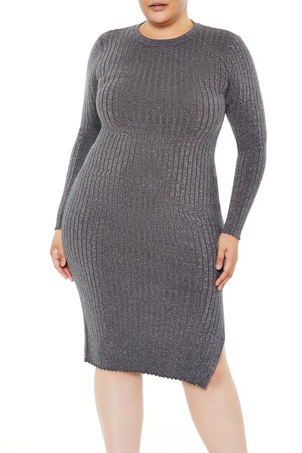 Forever 21 Plus Size Glitter Knit Midi Dress