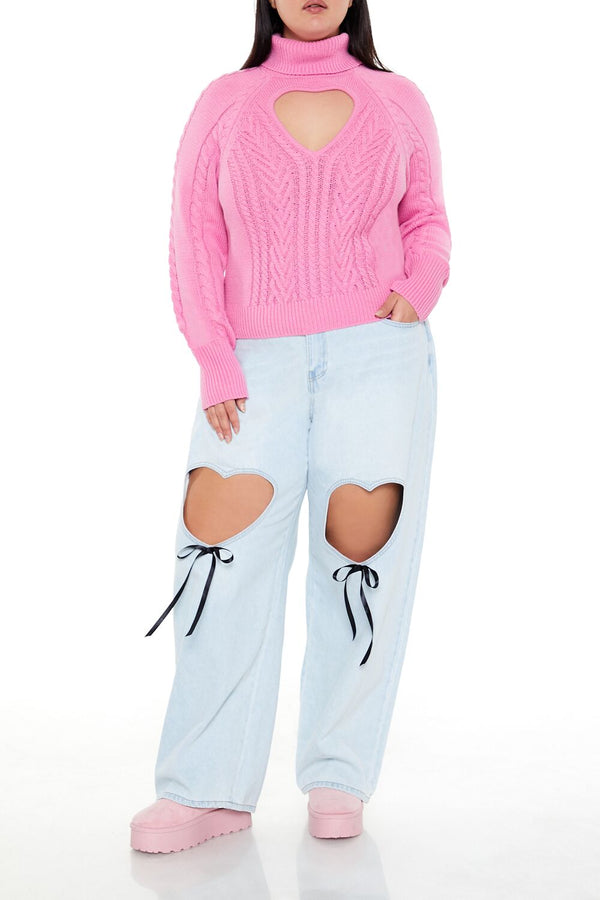 Forever 21 Plus Size Heart Cutout Sweater