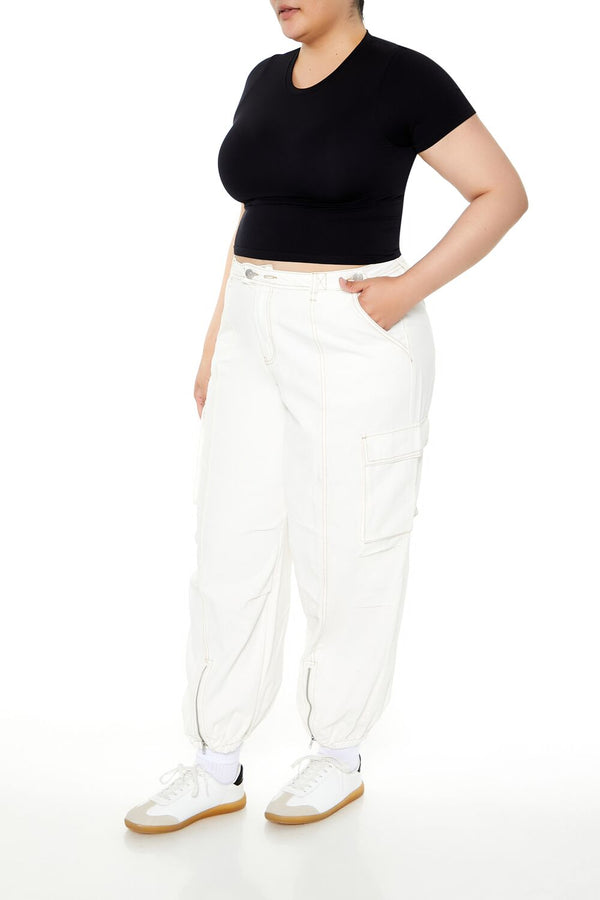 Forever 21 Plus Size High-Rise Cargo Joggers