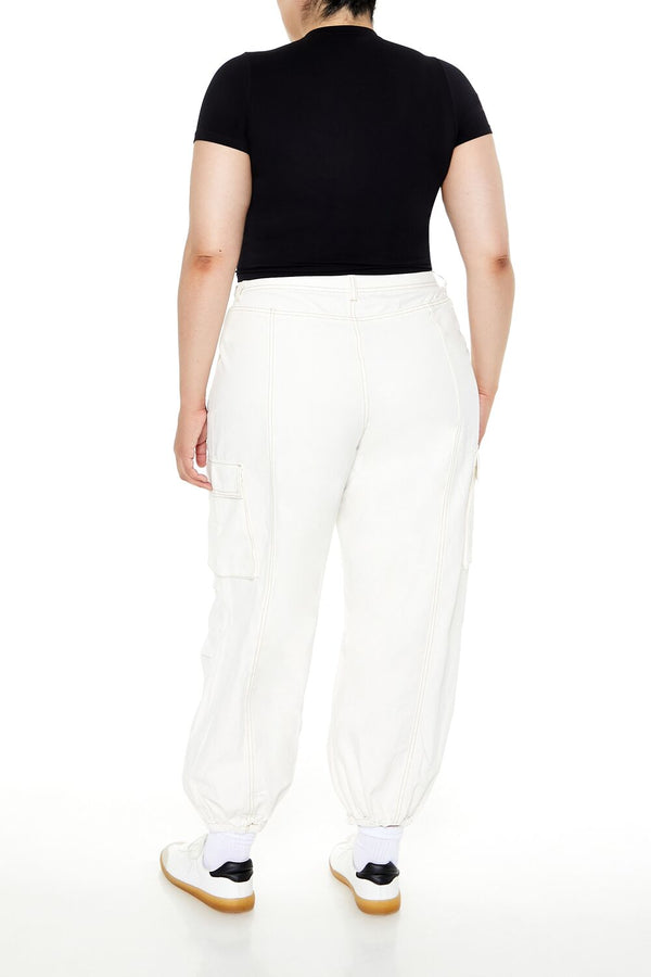 Forever 21 Plus Size High-Rise Cargo Joggers