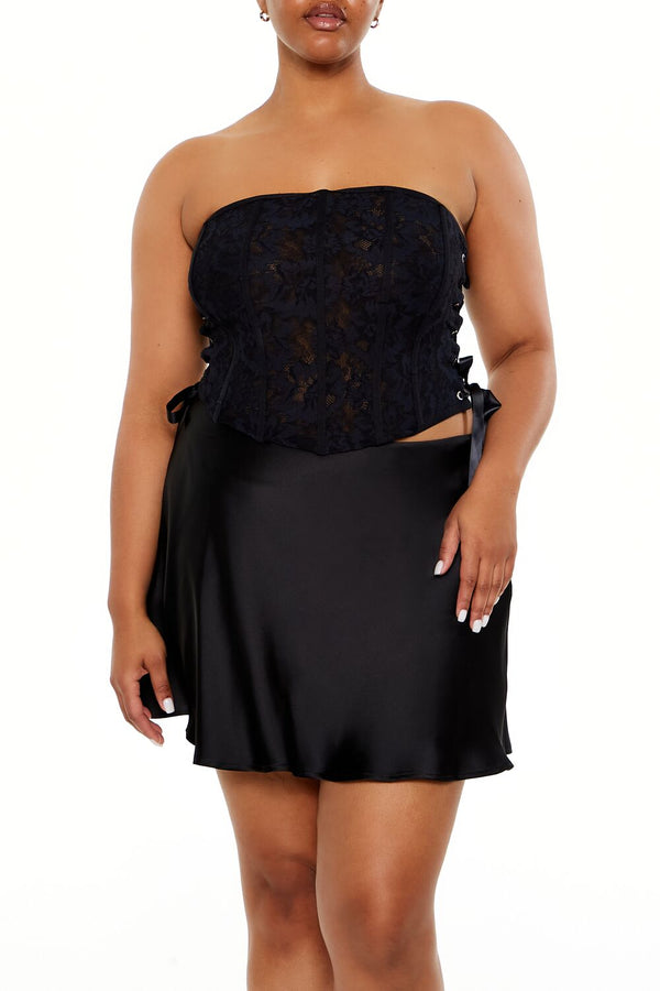 forever 21 Plus Size Lace-Up Tube Top