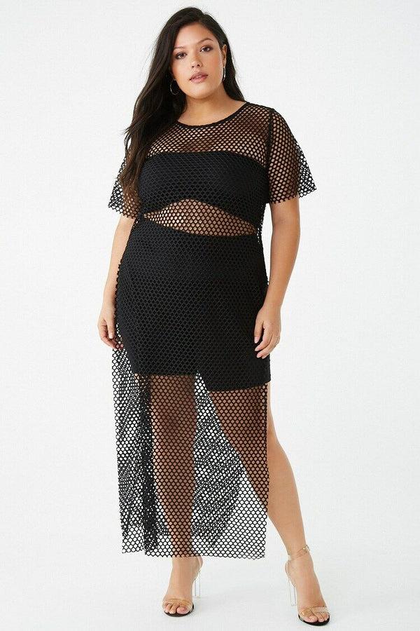 Forever 21 Plus Size Mesh Maxi Dress