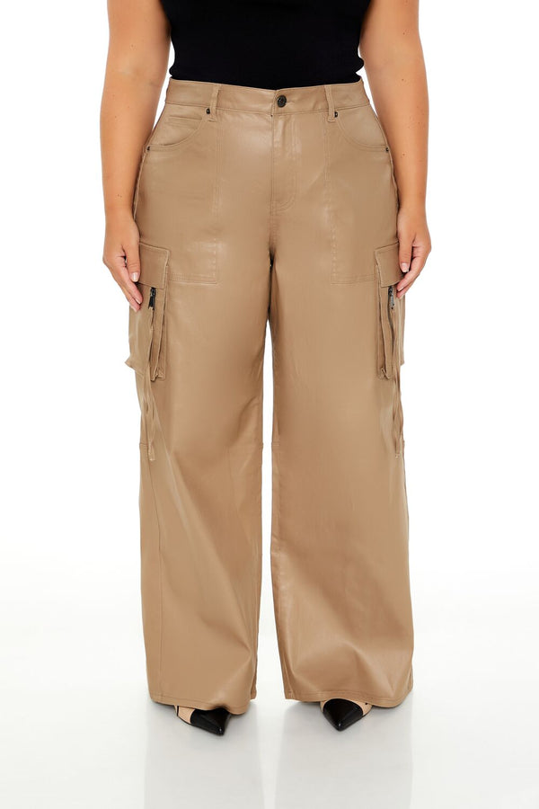 Forever 21 Plus Size Metallic Cargo Pants