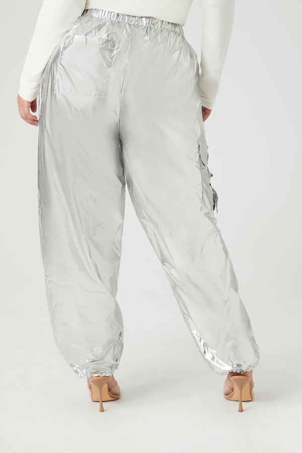 Forever 21 Plus Size Metallic Cargo Pants