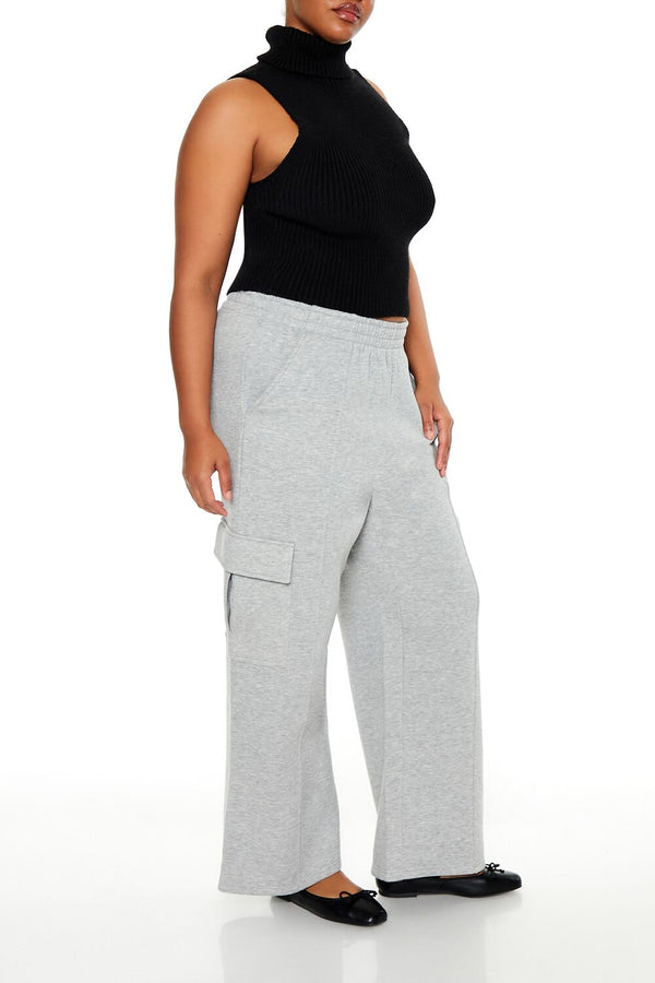 Forever 21 Plus Size Mid-Rise Cargo Sweatpants