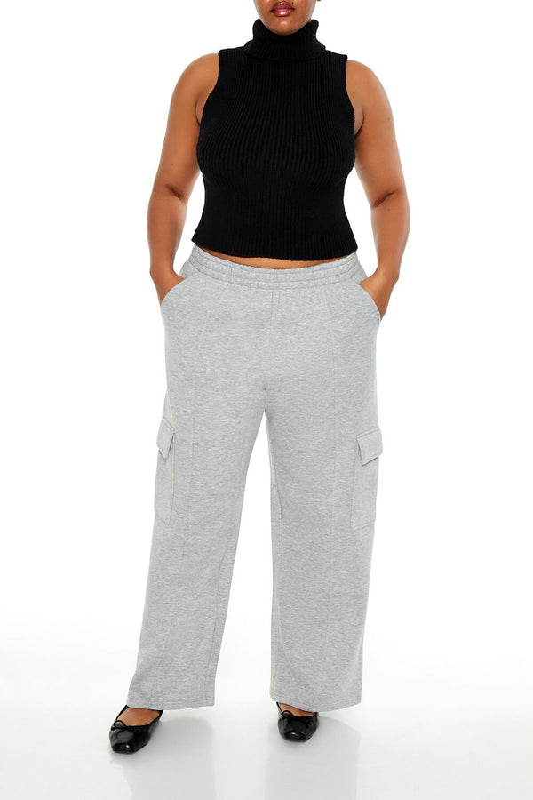 forever 21 Plus Size Mid-Rise Cargo Sweatpants