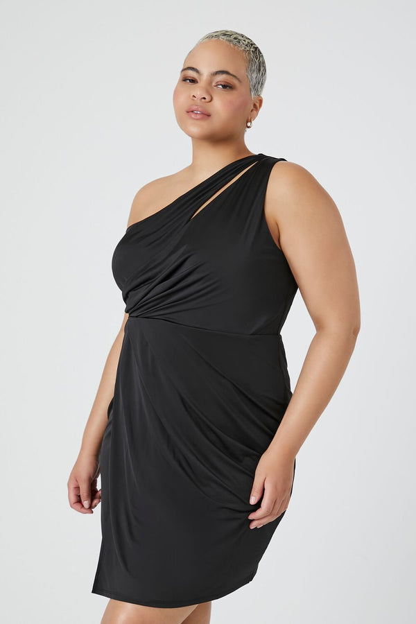 Forever 21 Plus Size One-Shoulder Mini Dress