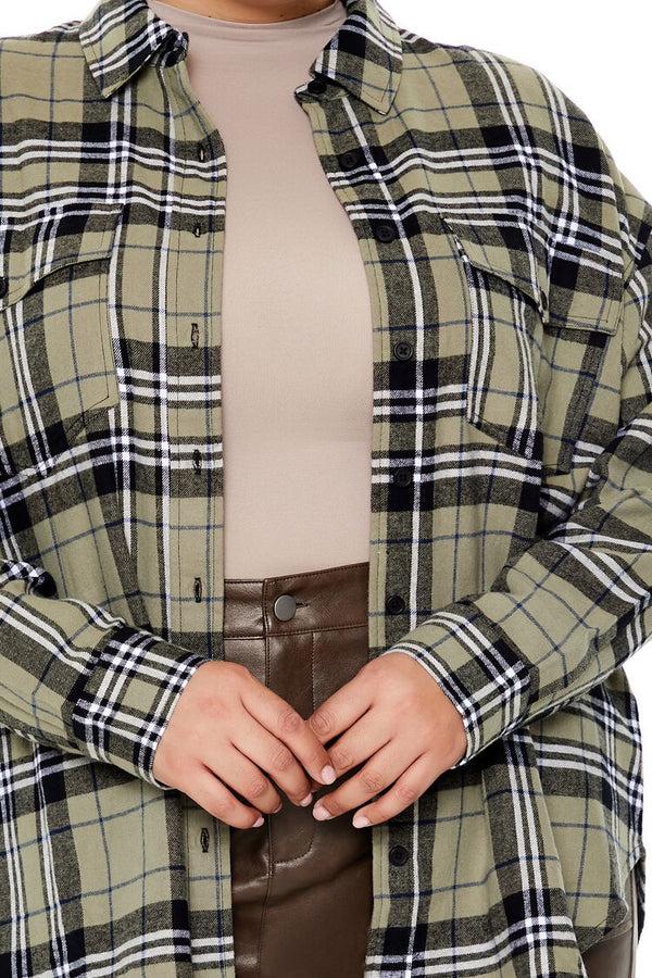 Forever 21 Plus Size Plaid Flannel Shirt