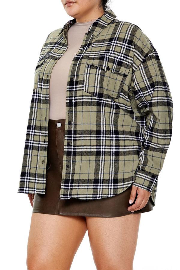 Forever 21 Plus Size Plaid Flannel Shirt