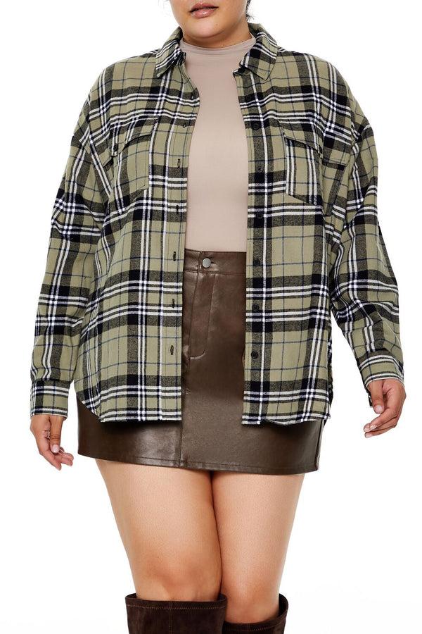 forever 21 Plus Size Plaid Flannel Shirt