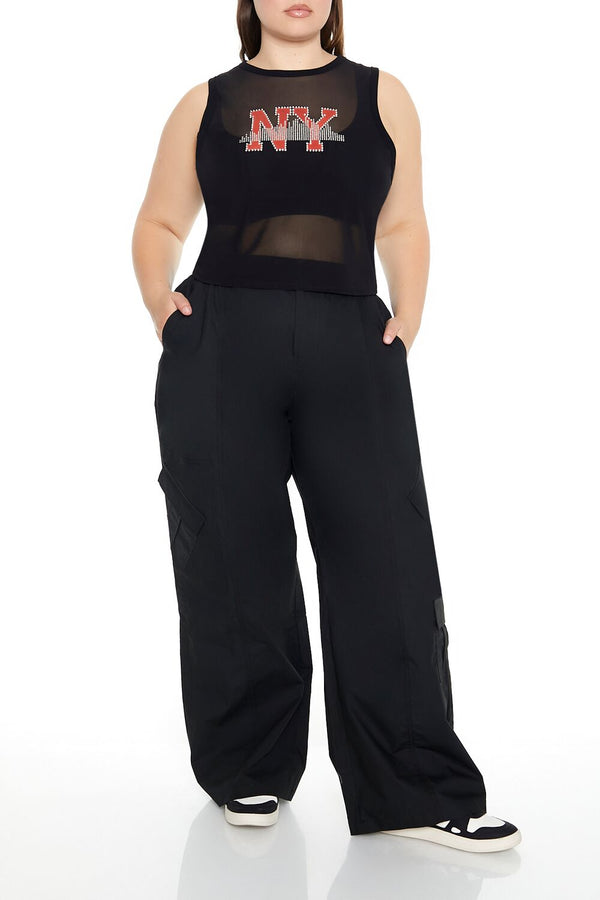 Forever 21 Plus Size Rhinestone NY Tank Top