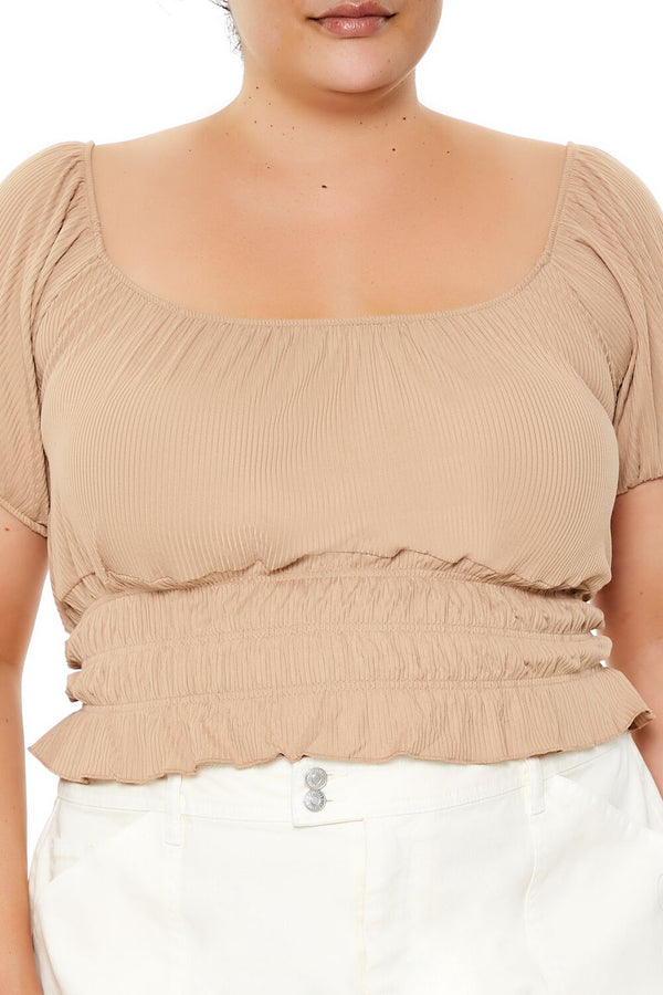 Forever 21 Plus Size Ribbed Knit Crop Top