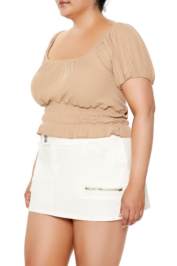 Forever 21 Plus Size Ribbed Knit Crop Top