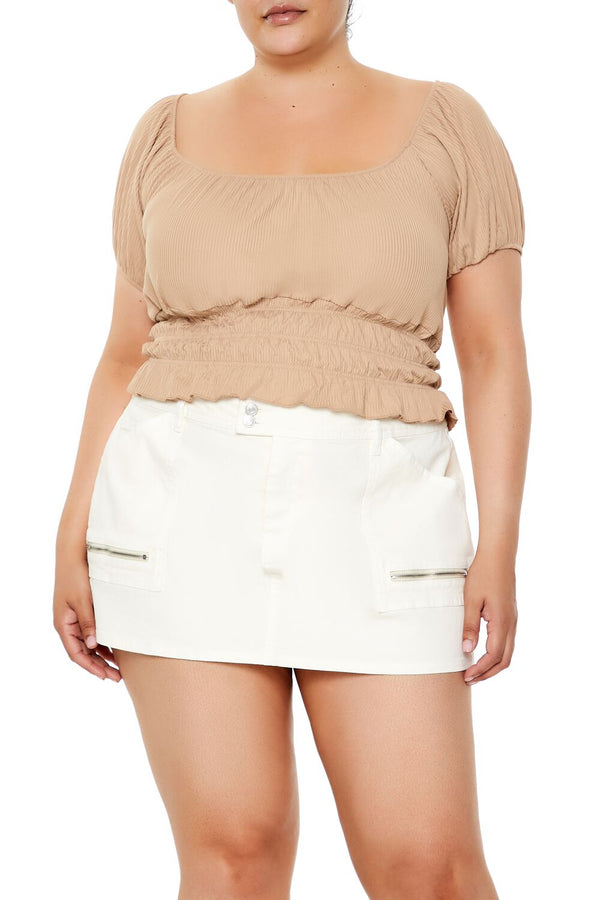 forever 21 Plus Size Ribbed Knit Crop Top