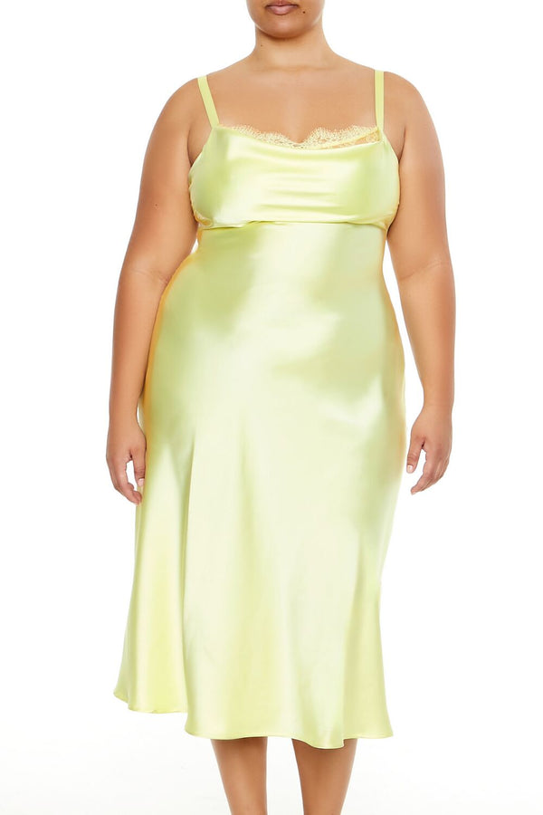 Forever 21 Plus Size Satin Cutout Midi Dress