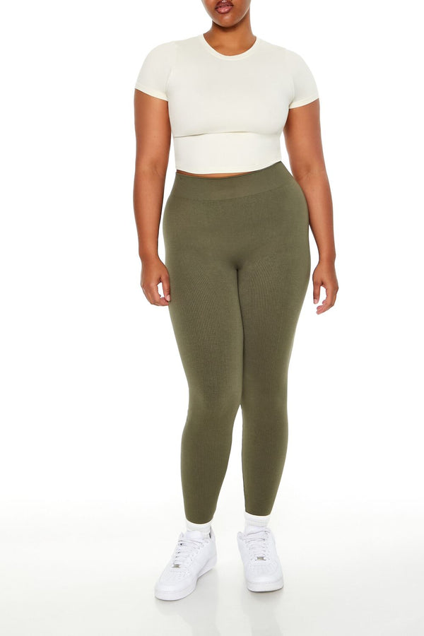 forever 21 Plus Size Seamless High-Rise Leggings
