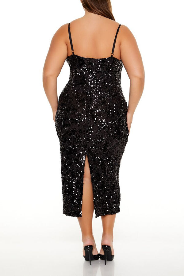 Forever 21 Plus Size Sequin Cami Midi Dress