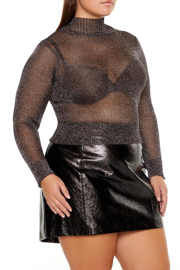 Forever 21 Plus Size Sheer Turtleneck Sweater