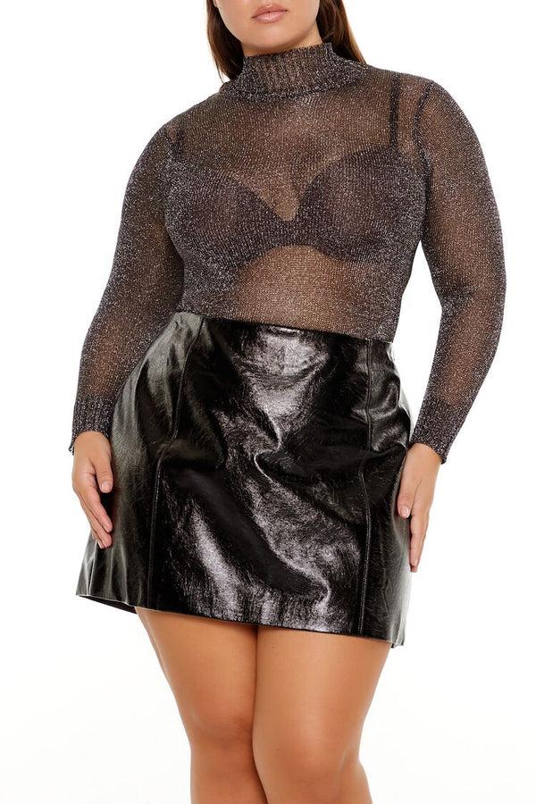 forever 21 Plus Size Sheer Turtleneck Sweater