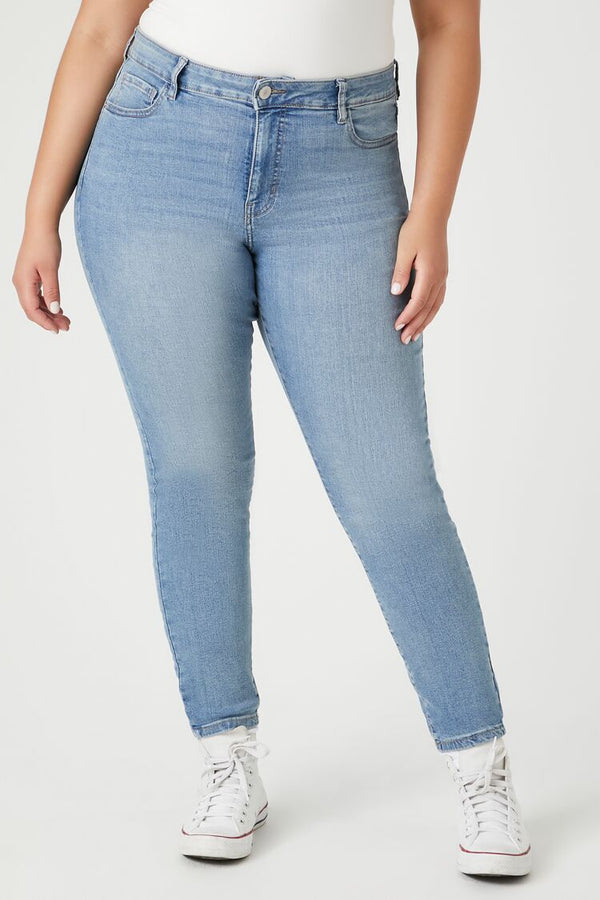 Forever 21 Plus Size Skinny High-Rise Jeans