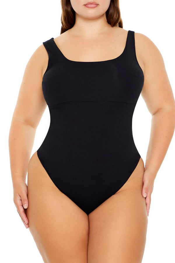 Forever 21 Plus Size Square-Neck Thong Bodysuit