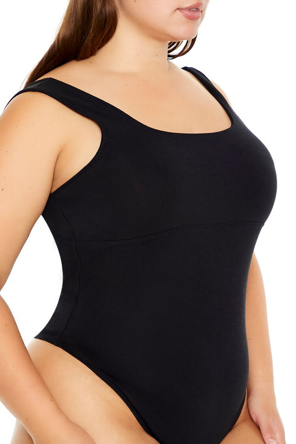 Forever 21 Plus Size Square-Neck Thong Bodysuit