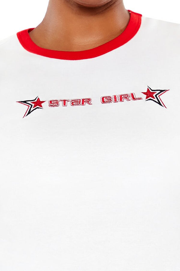 Forever 21 Plus Size Star Girl Ringer Tee