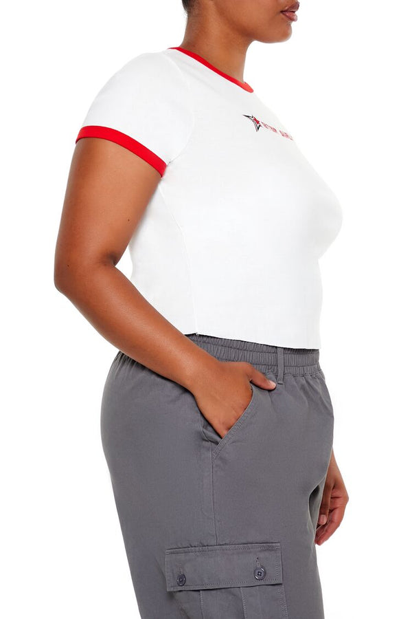 Forever 21 Plus Size Star Girl Ringer Tee