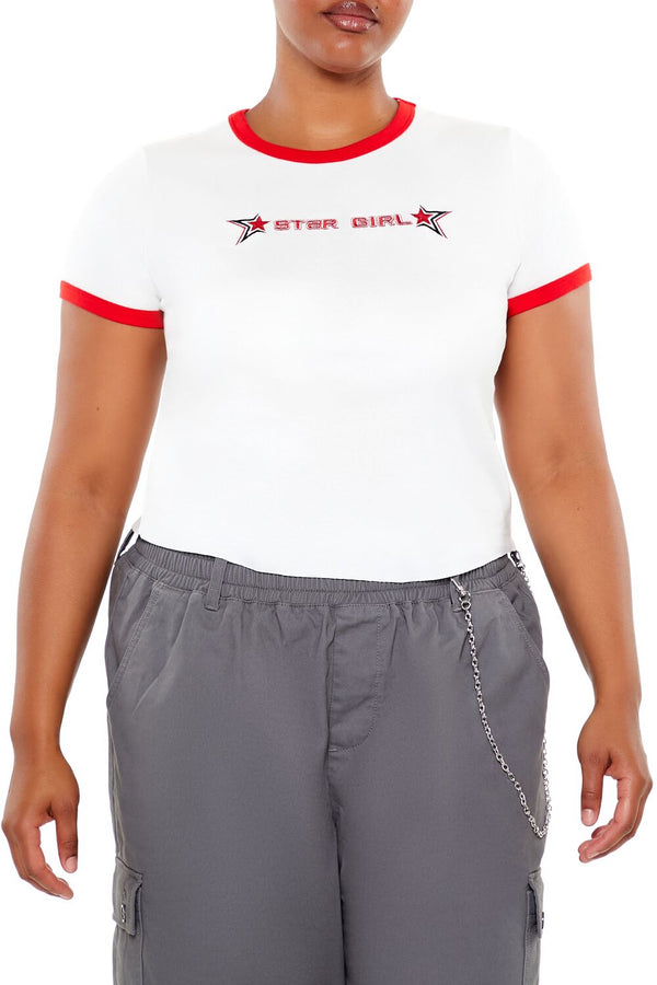 forever 21 Plus Size Star Girl Ringer Tee