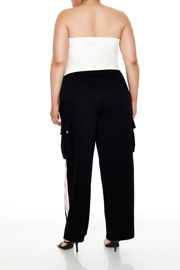 Forever 21 Plus Size Striped Cargo Joggers