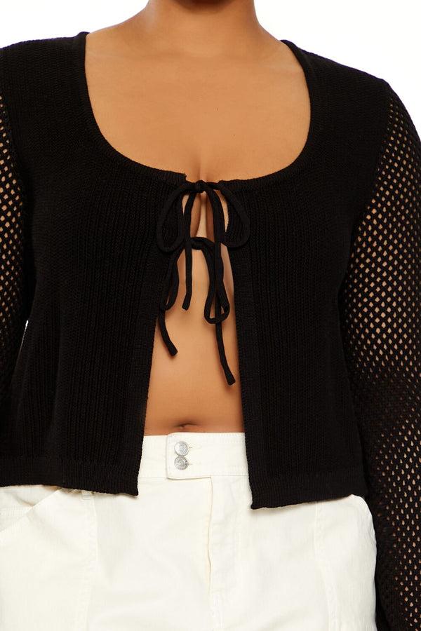 Forever 21 Plus Size Sweater-Knit Tie-Front Top