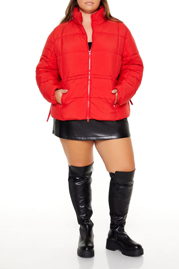 Forever 21 Plus Size Tie-Waist Puffer Jacket