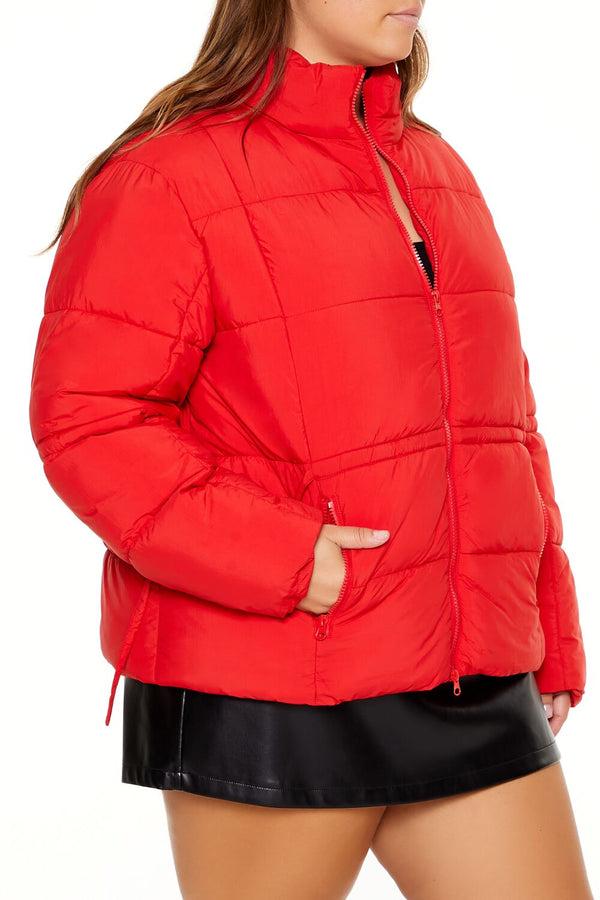 Forever 21 Plus Size Tie-Waist Puffer Jacket