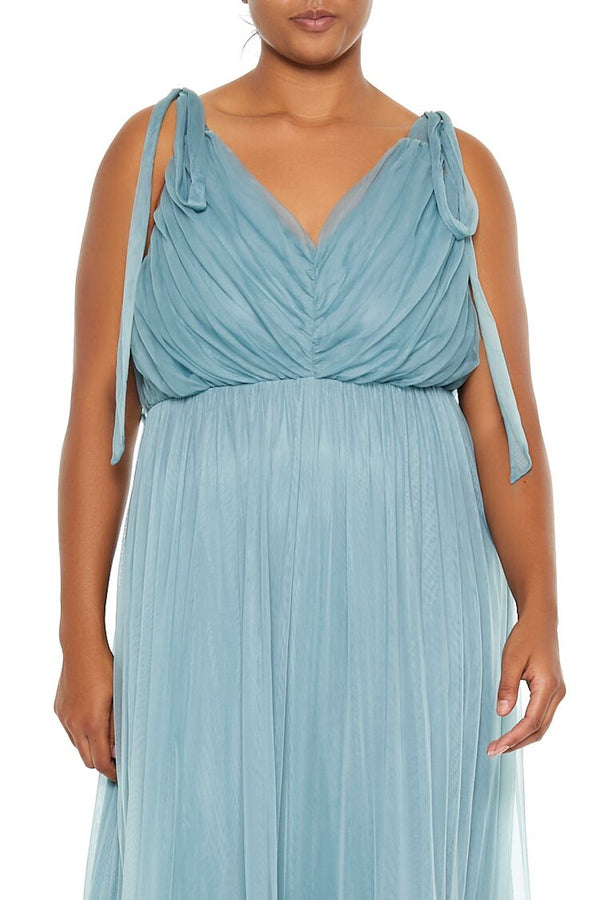Forever 21 Plus Size Tiered Tie-Strap Maxi Dress