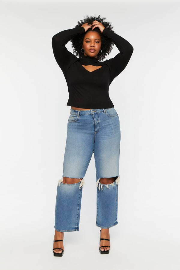 Forever 21 Plus Size Twisted Cutout Combo Top