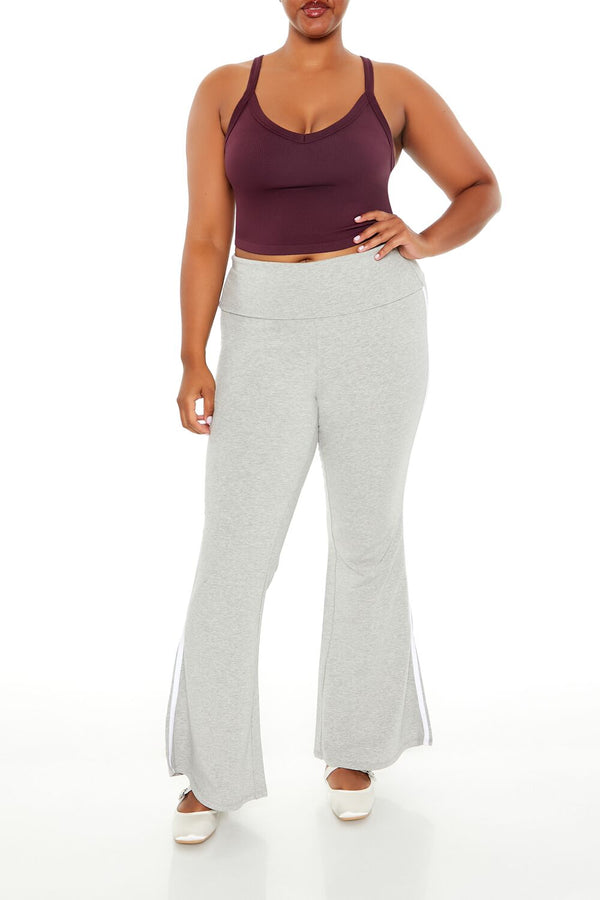 forever 21 Plus Size Two-Tone Flare Leggings