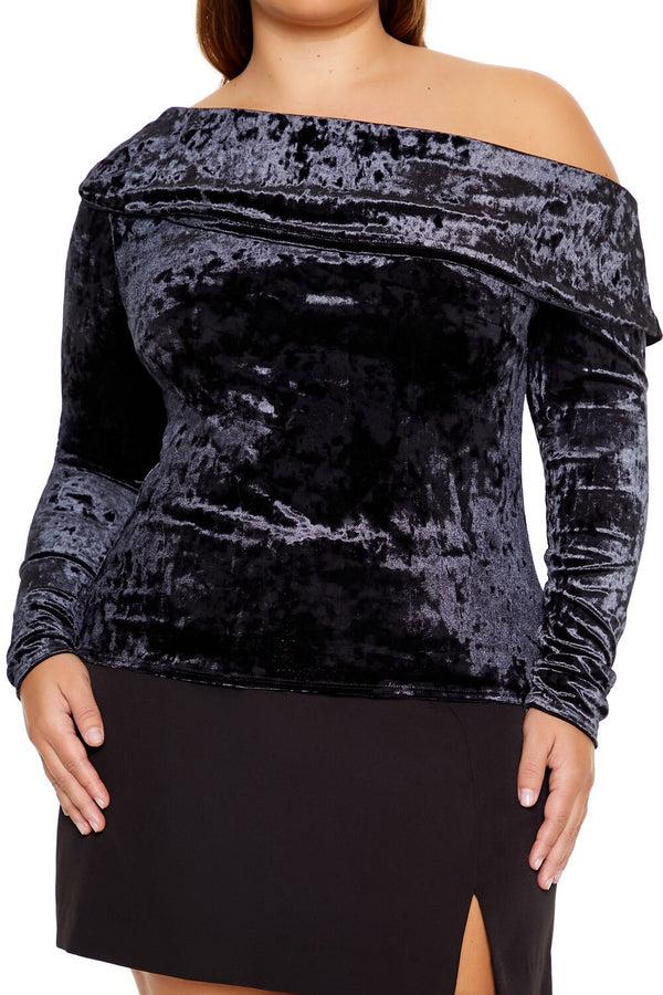 Forever 21 Plus Size Velvet Off-the-Shoulder Top