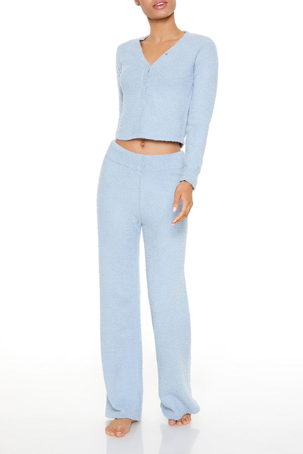 forever 21 Plush High-Rise Pajama Pants