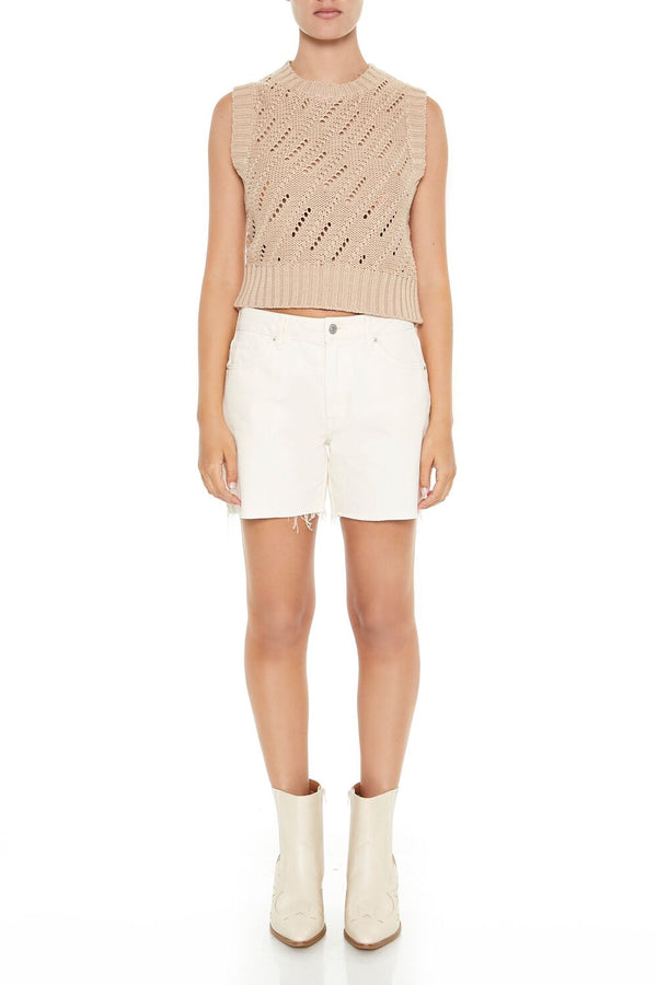 Forever 21 Pointelle Knit Sweater Vest