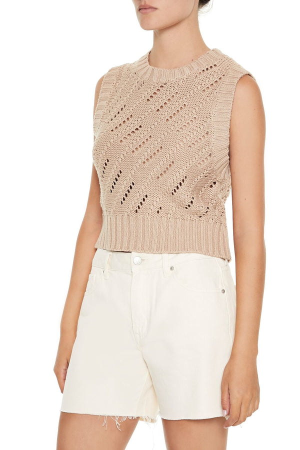 Forever 21 Pointelle Knit Sweater Vest