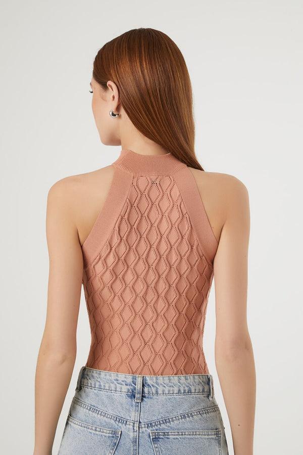 Forever 21 Pointelle Sweater-Knit Bodysuit