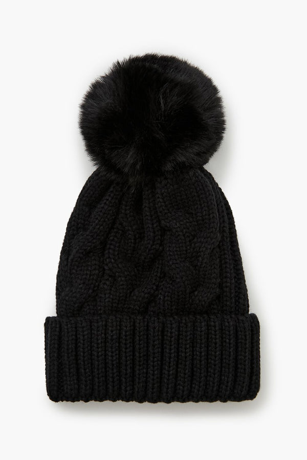 forever 21 Pom Pom Cable Knit Beanie