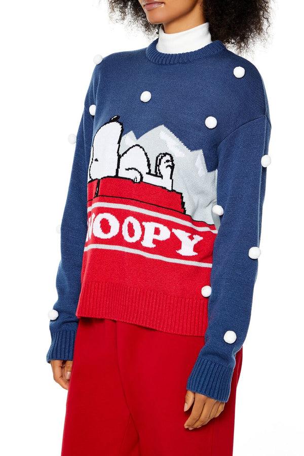 Forever 21 Pom Pom Snoopy Sweater