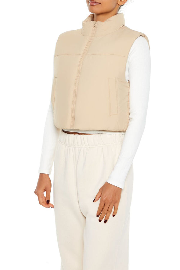 Forever 21 Quilted Cropped Puffer Vest