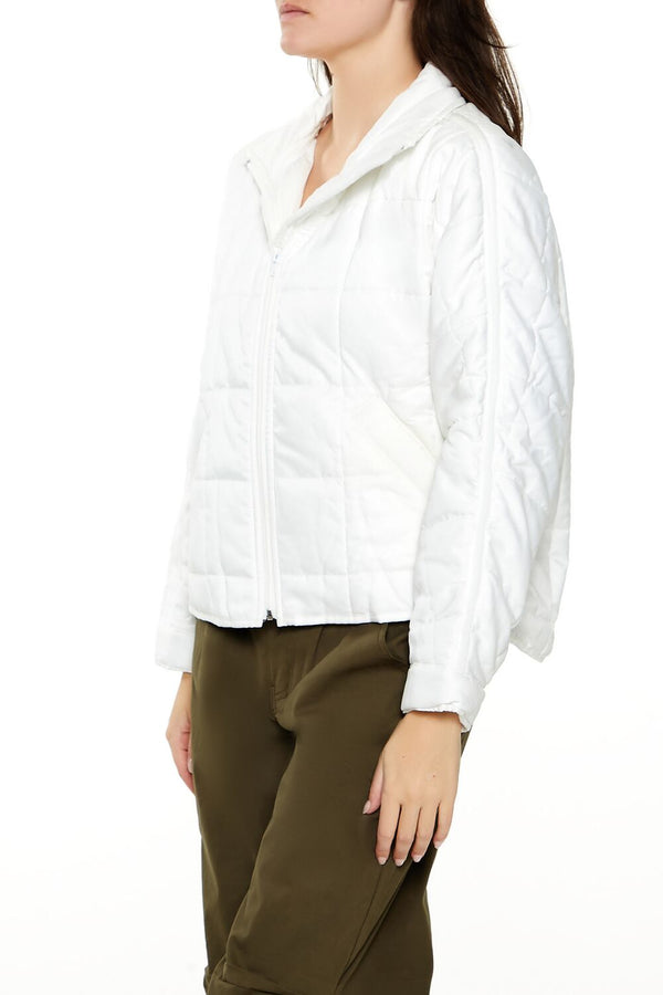 Forever 21 Quilted Dolphin-Hem Jacket