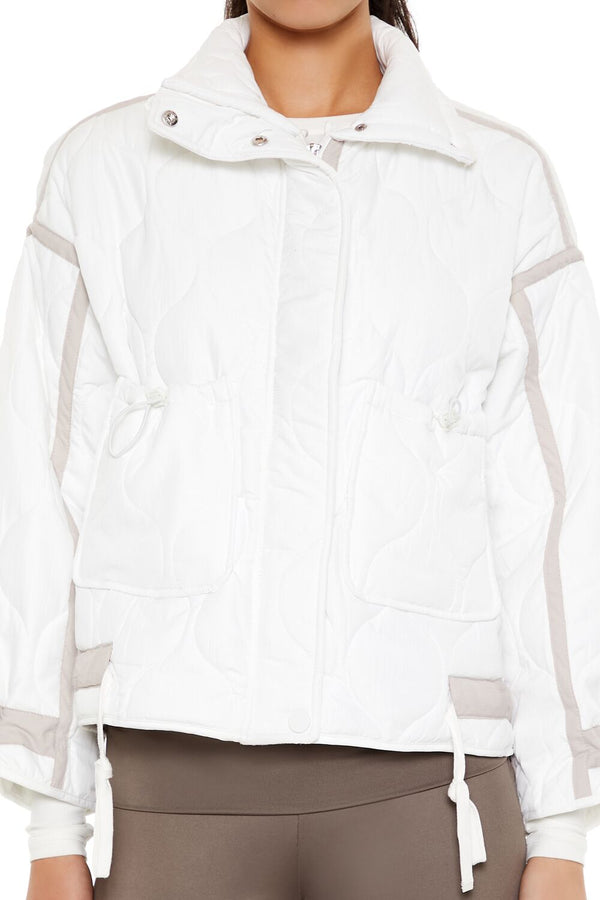 Forever 21 Quilted Two-Tone Puffer Jacket