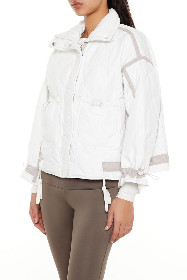 Forever 21 Quilted Two-Tone Puffer Jacket