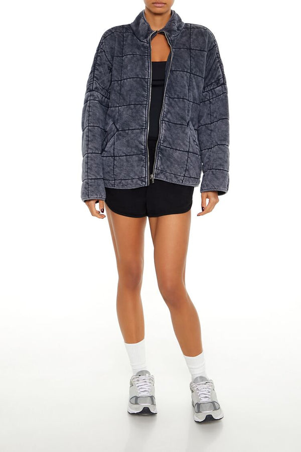 Forever 21 Quilted Zip-Up Jacket