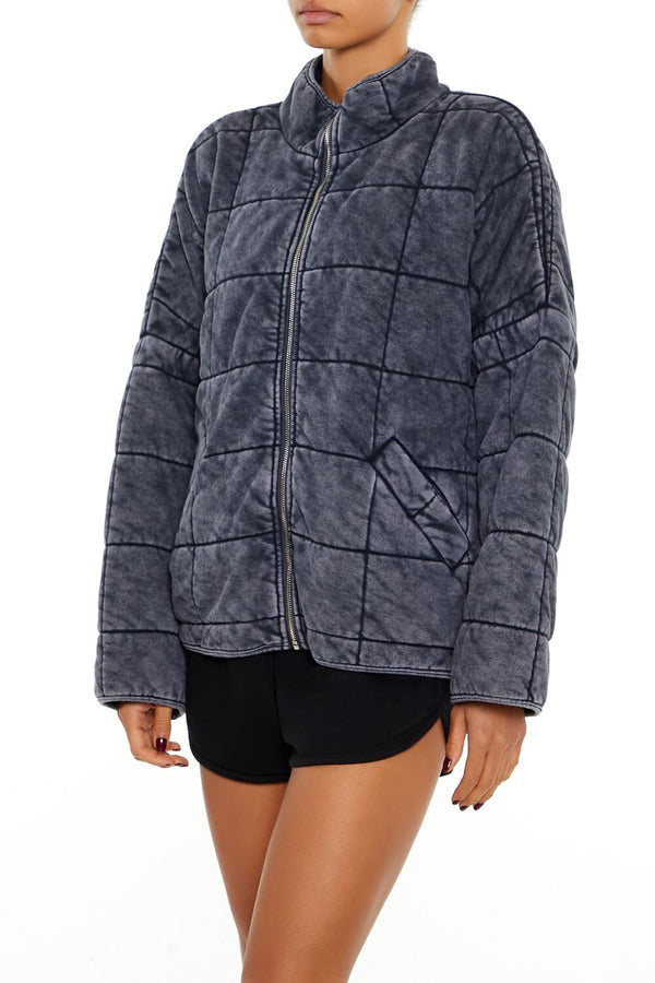 Forever 21 Quilted Zip-Up Jacket