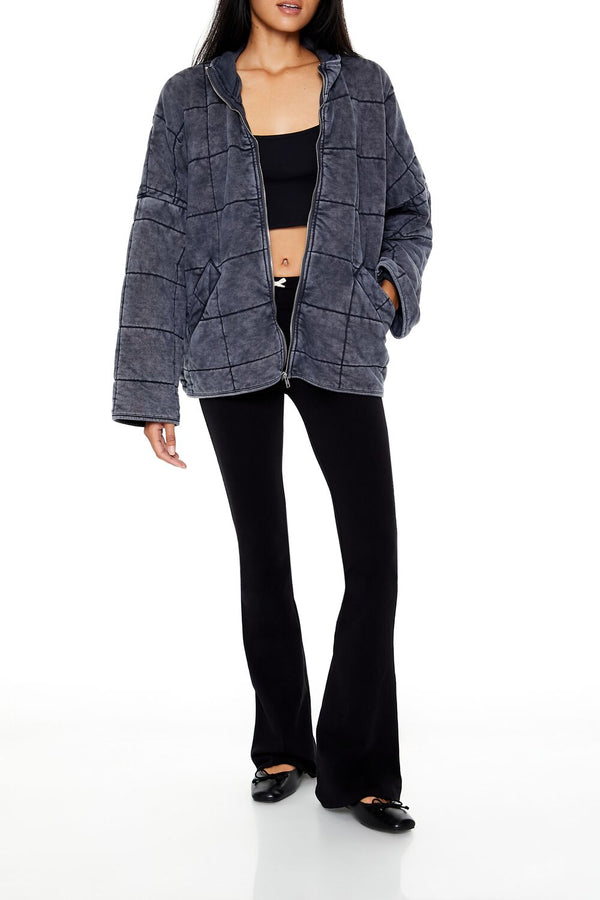 Forever 21 Quilted Zip-Up Jacket